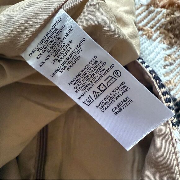 Ann Taylor textured tweed plaid skirt - Picture 4 of 6